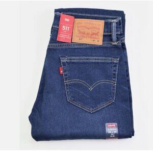 Levi's 511 W30 L32 Slim Fit Men's Jeans Blue Denim Indigo Stretch New
